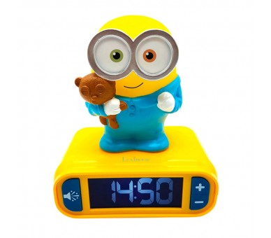 Reloj Despertador Luz Nocturna 3D Minions