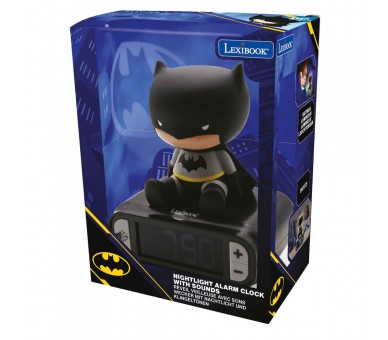 Reloj Despertador Luz Nocturna 3D Batman DC Comics