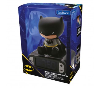 Reloj Despertador Luz Nocturna 3D Batman DC Comics