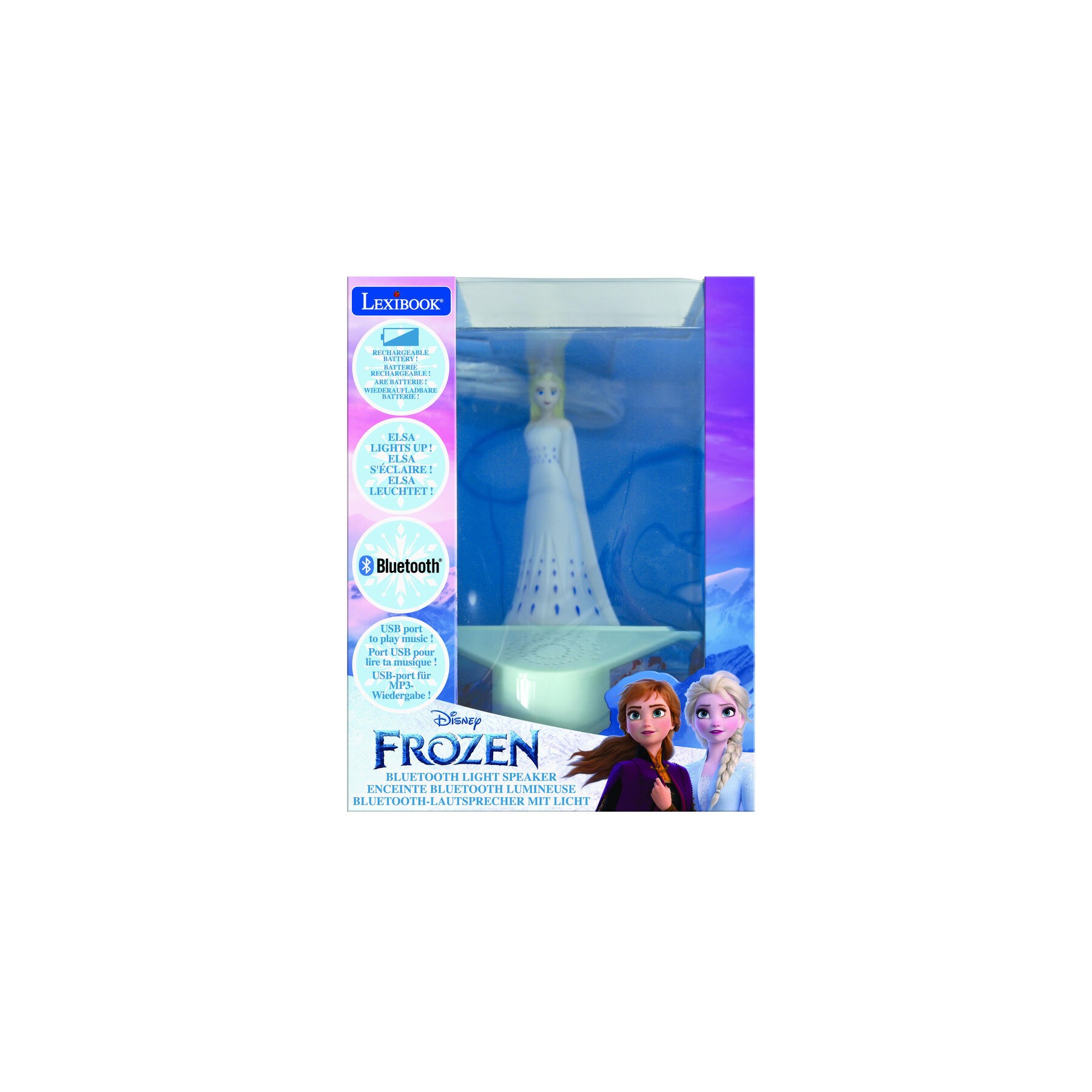 Altavoz Bluetooth Figura Luminosa Elsa Frozen Disney