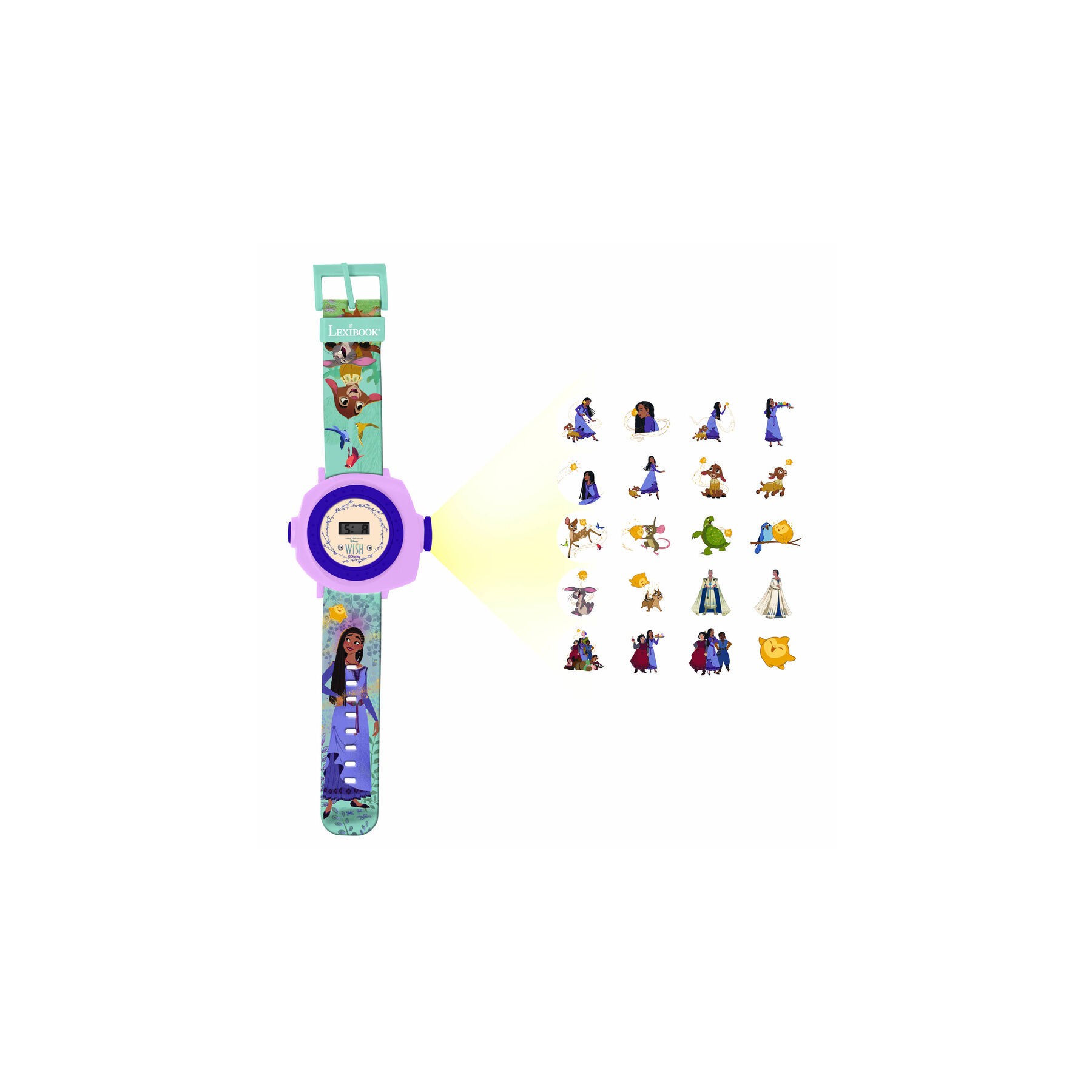 Reloj Digital proyecciones Wish Disney