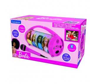 Altavoz Bluetooth Luminoso + Microfono Barbie