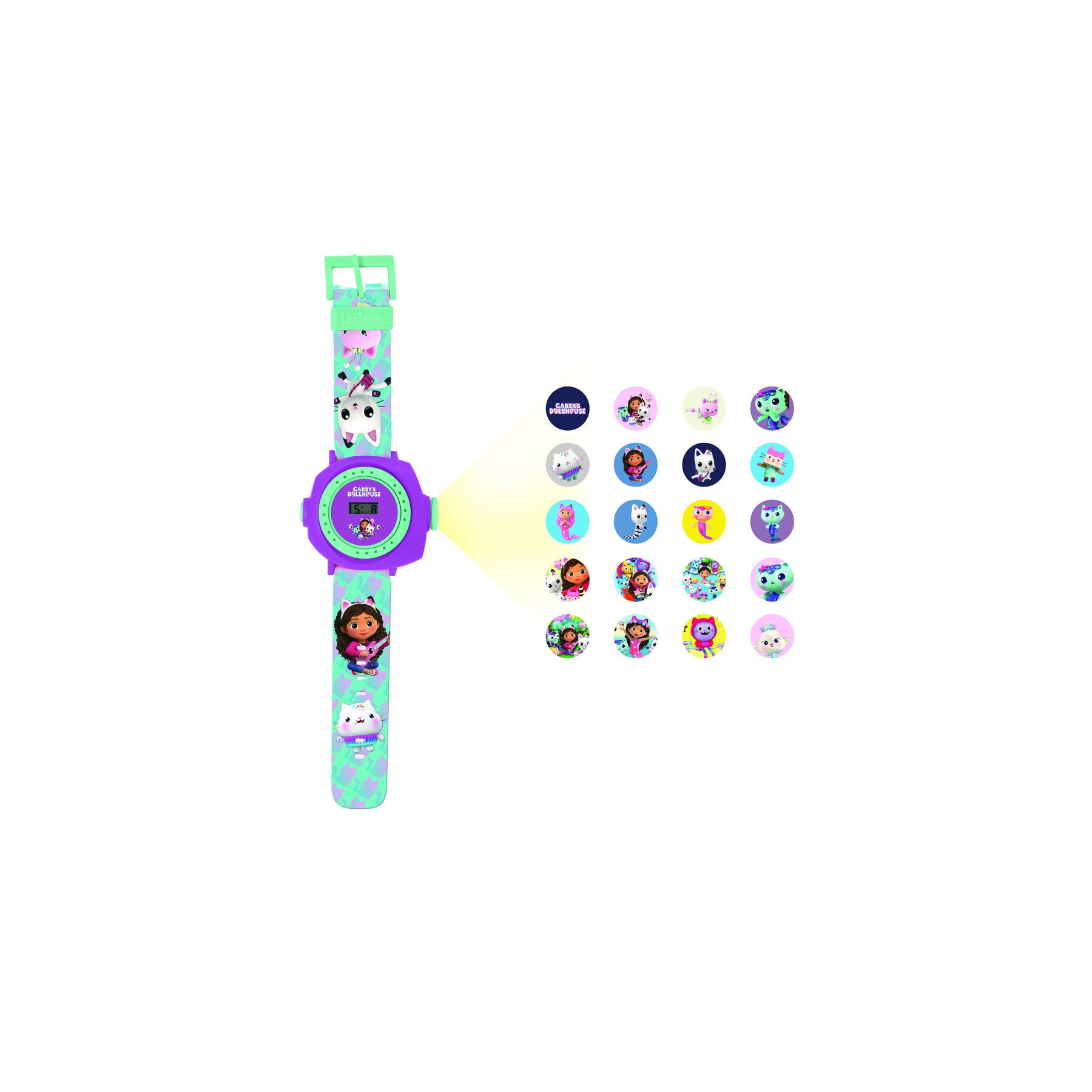 Reloj Digital proyecciones La Casa de Muñecas de Gabby