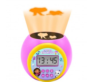Reloj Despertador Proyector La Casa de Muñecas de Gabby