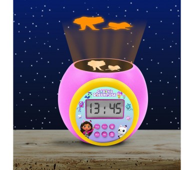 Reloj Despertador Proyector La Casa de Muñecas de Gabby