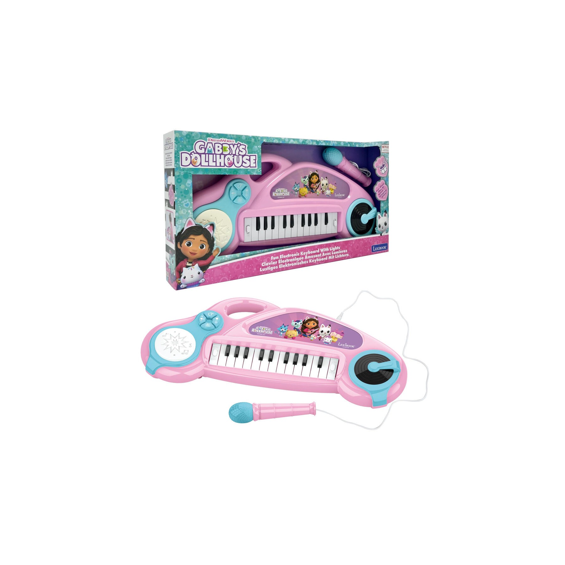 Piano Electronico La Casa de Muñecas de Gabby