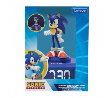 Reloj Despertador Luz Nocturna 3D Sonic the Hedgehog
