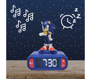 Reloj Despertador Luz Nocturna 3D Sonic the Hedgehog