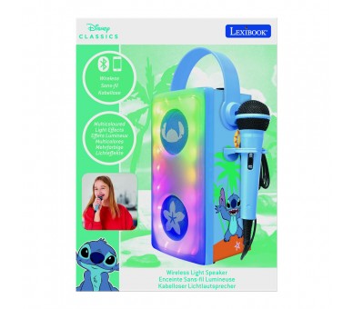 Altavoz Bluetooth Luminoso + Microfono Stitch Disney