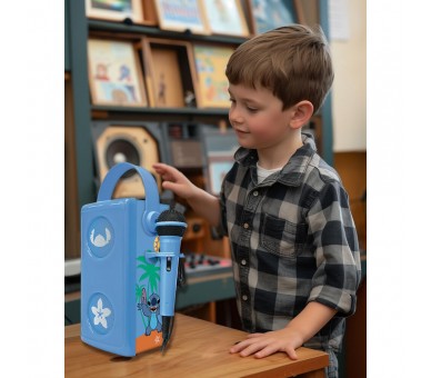 Altavoz Bluetooth Luminoso + Microfono Stitch Disney