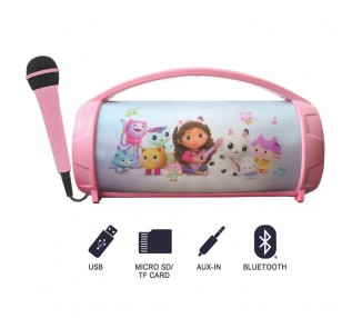 Altavoz Bluetooth Luminoso + Microfono La Casa de Muñecas de Gabby