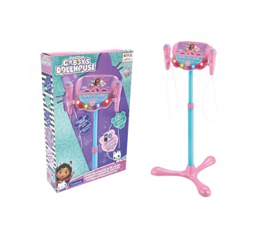 Microfono Karaoke Soporte Ajustable La Casa de Muñecas de Gabby