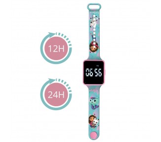 Reloj Digital LED La Casa de Muñecas de Gabby