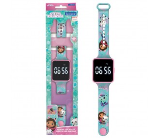 Reloj Digital LED La Casa de Muñecas de Gabby