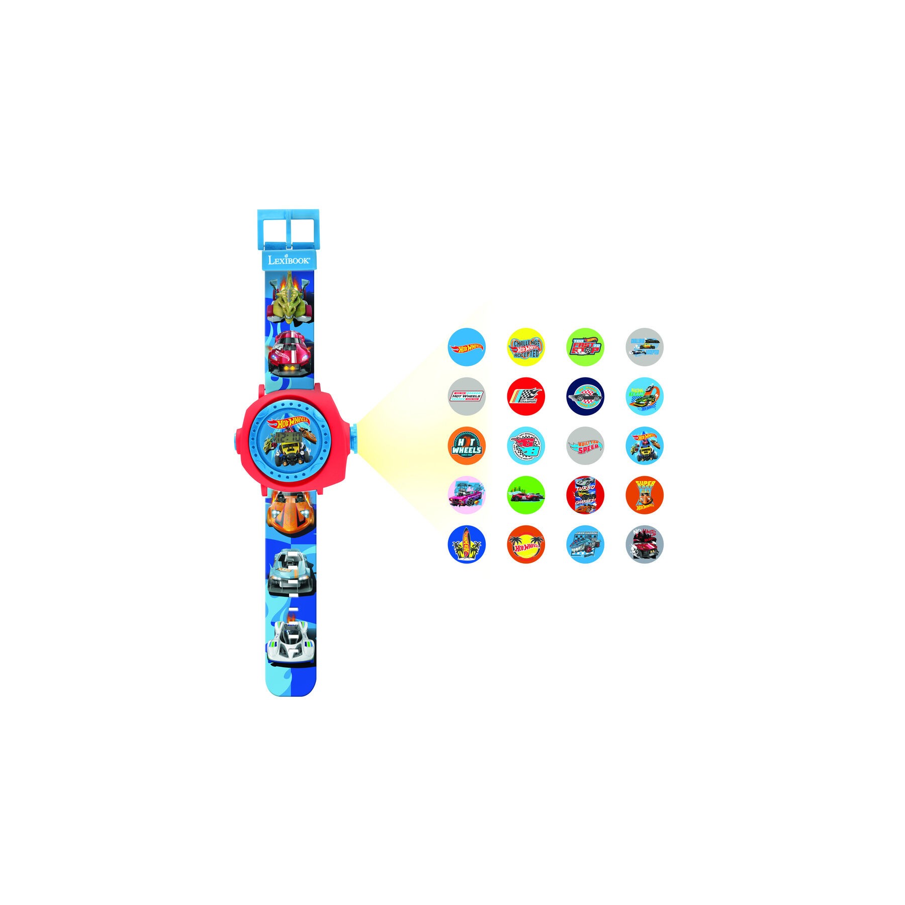 Reloj Digital proyecciones Hot Wheels