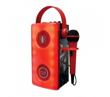 Altavoz Bluetooth Luminoso + Microfono Spiderman Marvel