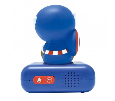 Reloj Despertador Luz Nocturna 3D Capitan America Vengadores Avengers Marvel