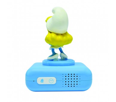 Reloj Despertador Luz Nocturna 3D Pitufina Los Pitufos