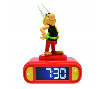 Reloj Despertador Luz Nocturna 3D Asterix