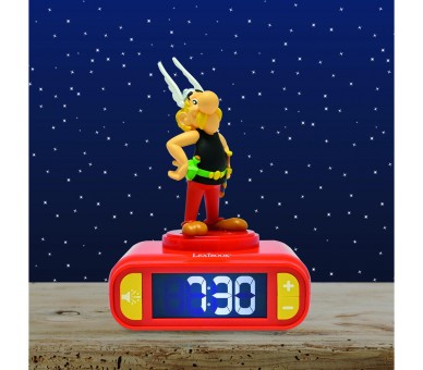Reloj Despertador Luz Nocturna 3D Asterix