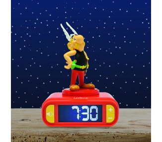 Reloj Despertador Luz Nocturna 3D Asterix