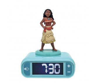 Reloj Despertador Luz Nocturna 3D Vaiana Moana Disney