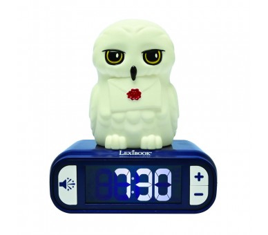 Reloj Despertador Luz Nocturna 3D Hedwig Harry Potter