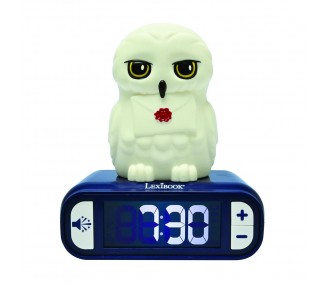 Reloj Despertador Luz Nocturna 3D Hedwig Harry Potter
