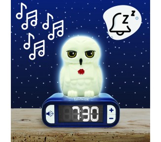 Reloj Despertador Luz Nocturna 3D Hedwig Harry Potter
