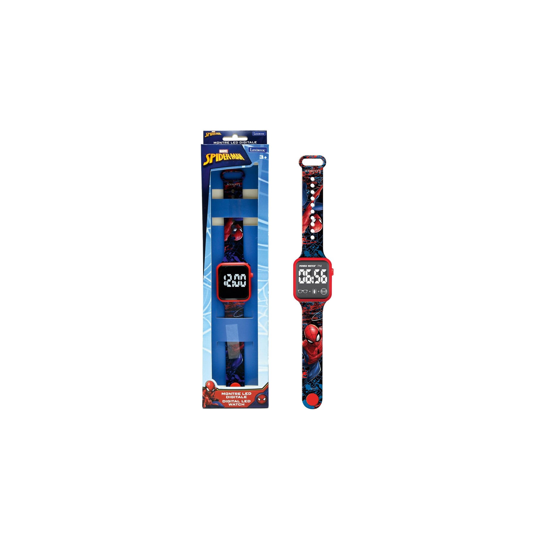 Reloj Digital LED Spiderman Marvel
