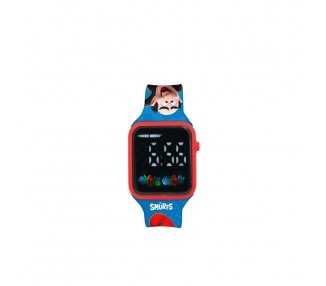 Reloj Digital LED Pitufos
