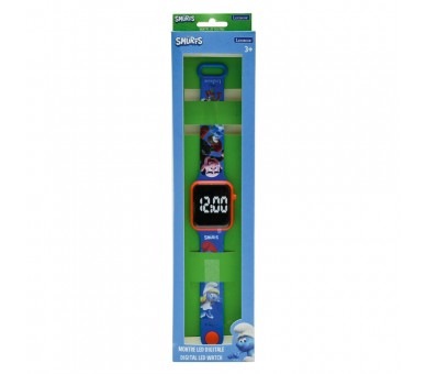 Reloj Digital LED Pitufos