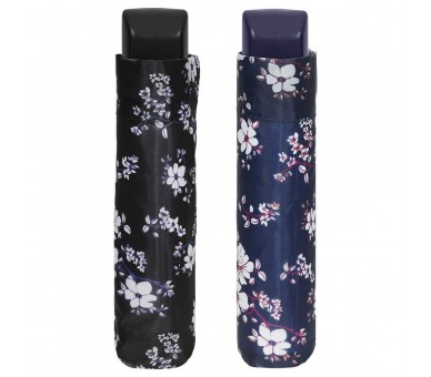 Paraguas plegable manual floral 54cm surtido