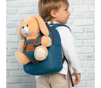 Mochila + peluche Conejo Bob 26cm