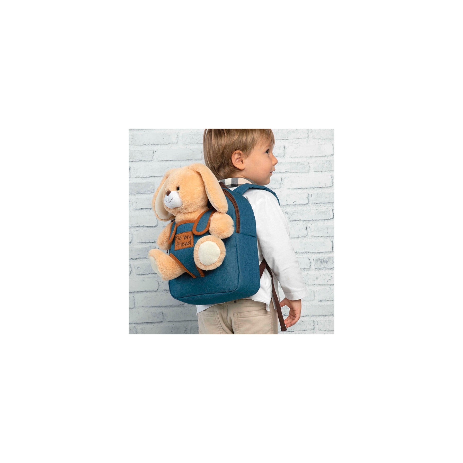 Mochila + peluche Conejo Bob 26cm