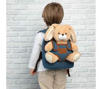 Mochila + peluche Conejo Bob 26cm