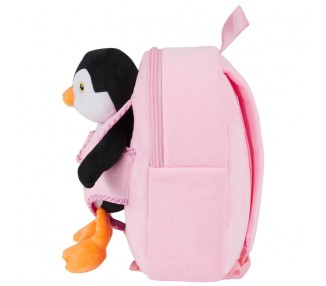 Mochila reversible + peluche Peggie Pinguino 27cm
