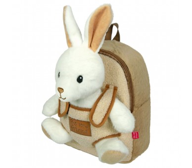 Mochila + peluche conejo 27cm
