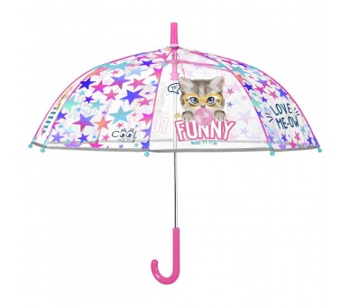 Paraguas manual gato divertido 45cm