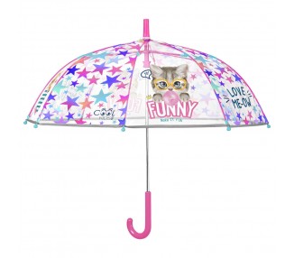 Paraguas manual gato divertido 45cm