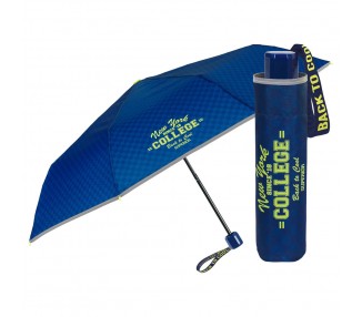 Paraguas plegable manual azul 50cm