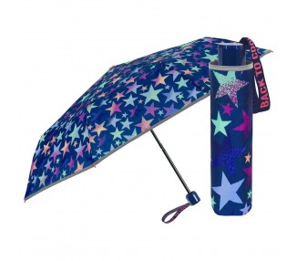 Paraguas plegable manual estrellas 50cm