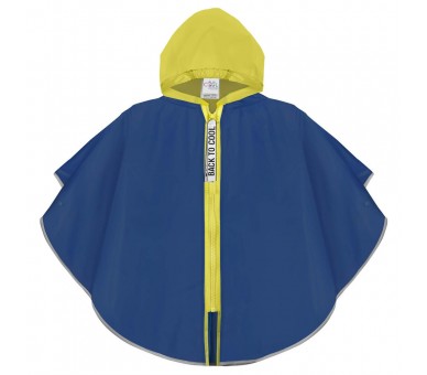 Chubasquero azul/amarillo con cremallera