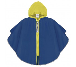 Chubasquero azul/amarillo con cremallera