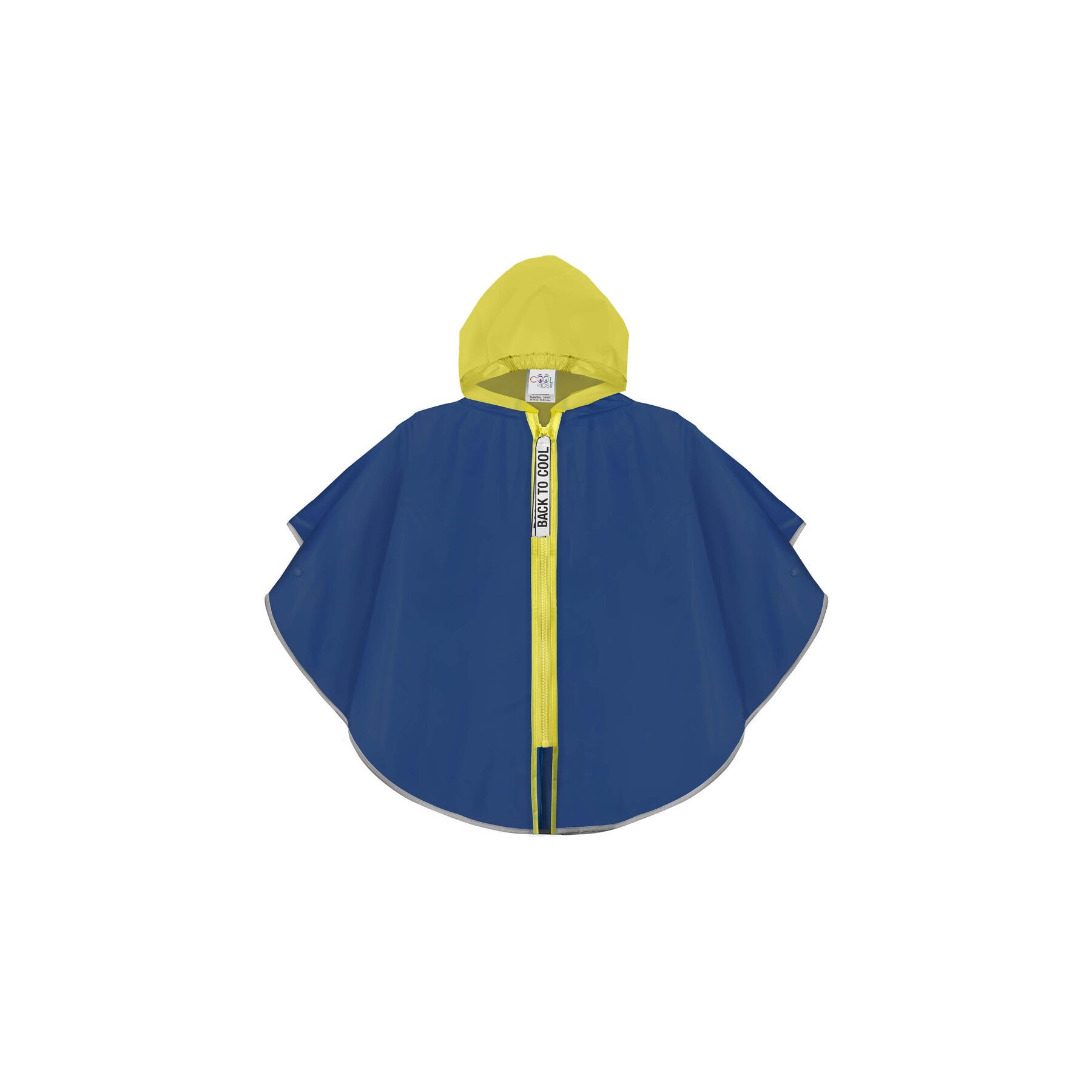Chubasquero azul/amarillo con cremallera