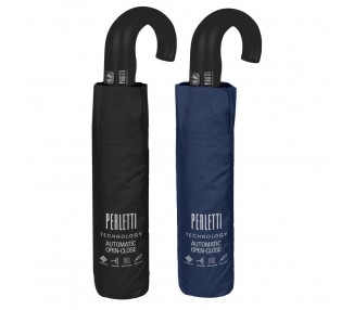 Paraguas plegable automatico colores oscuros 65cm surtido