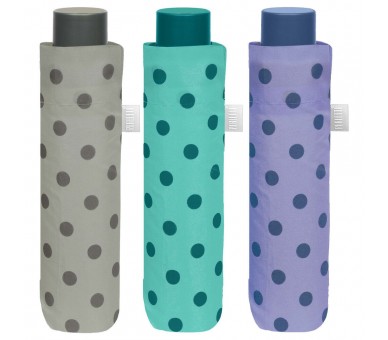 Paraguas plegable manual topos 54cm surtido