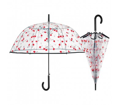 Paraguas automatico Transparente cerezas 61cm surtido