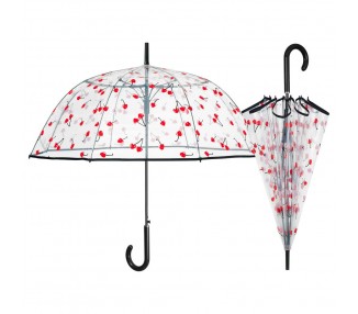 Paraguas automatico Transparente cerezas 61cm surtido