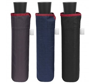 Paraguas plegable manual colores oscuros 54cm surtido